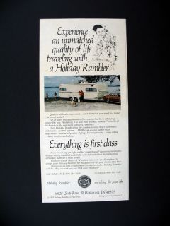 Holiday Rambler Travel Trailer camper 1978 Print Ad