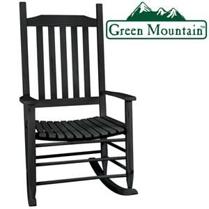 Green Mountain Black Wood Rocking Chair Rocker New