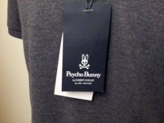 New Psycho Bunny by Robert Godley Gray and Silver Jumbo Logo Polo Size