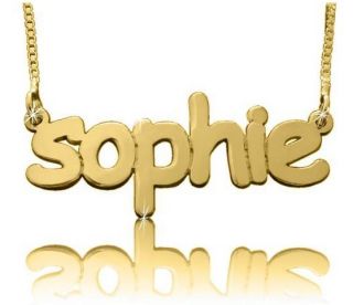  Gold Name Necklace Handmade Initial Charm 14 Personalised Any Name