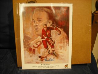 Gordie Howe Signed Lithograph
