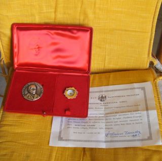  Reliquary with Blessed Vincenzo Grossi Medal and Document 6