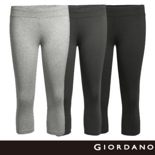 Giordano Women Cotton Lycra Multi Color Capri Leggings