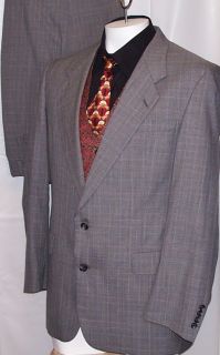HART SCHAFFNER MARX GREY TWEED SINGLE VENT 2 BUTTON FRONT STYLISH SUIT