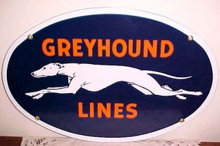Greyhound Bus Lines Porcelain Sign