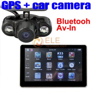 GPS Car Navigation Bluetooth Free Map Waterproof Night Vision