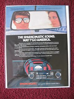 1983 print ad sparkomatic car stereo way to go america