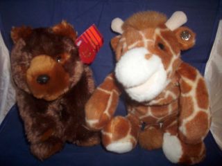 bear and giraffe plush safari nursery plush baby lovey Disney animal