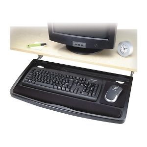  Under Desk Keyboard Drawer with Mouse Tray 1.5 x 26 x 13.5 Black