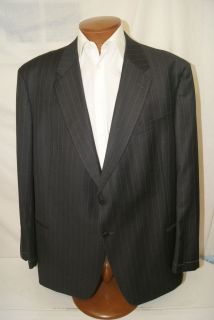 ARMANI COLLEZIONI 2 Buttoned Dk. Gray Pin Striped Wool Suit 52L/44