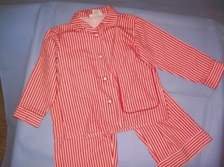 AMERICAN GIRL Molly Girls & Dolls Matching Red & White Stripe Pajamas
