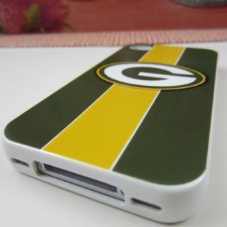 Green Bay Packers Rubber Silicone Skin Case Cover for Apple iPhone 4