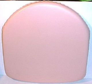 CHAIR SEAT PAD #17 ROSE VINYL NON SKID GRIPPER BACKING 17X17 NO TIES
