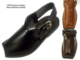 asian mens 100 % genuine leather peshawari sandal shoes