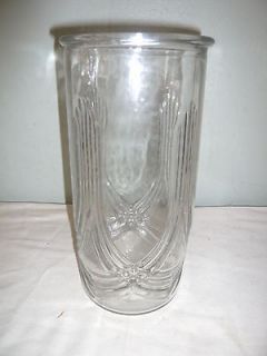vintage clear glass art deco design hoosier 9 vase 4080