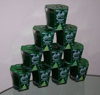 Lot of 10 Glade Shimmering Spruce Jar Candles Holiday Winter