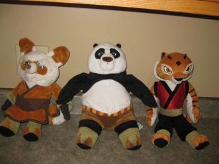 Kohls Cares Kung Fu Panda Set Tigress, Po and Master Shifu Plush