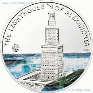 Palau $5 2009 Colored Antique 7 Wonders of The World