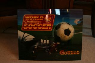 Gottlieb World Challenge Soccer pinball machine translite backglass