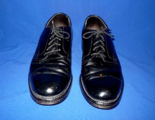 Offers? 8 D Vtg Hanover Smooth Oxford Dress Shoes Black leather mens