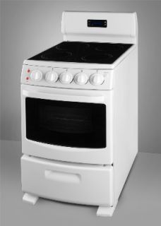 Refrigeration REX204W   Glass Top Deluxe Electric Range, White, 220 V