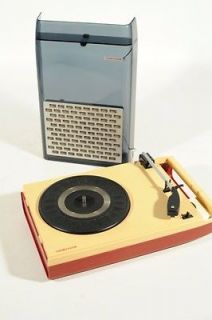 1970s NICE VINTAGE PORTABLE HORNYPHON DESIGN RECORD PLAYER TURNTABLE