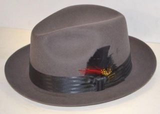 Dobbs Main Street Size XLarge Grey Steel Glen Cove Fedora Hat