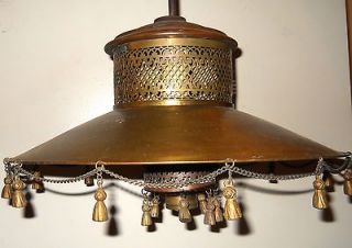 Antique Brass Gothic Lamp Chandelier Art Deco Vintage Gilt Brass