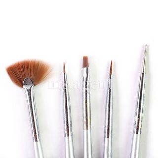 5pcs Nail art Design painting pen polish set make up tool H29