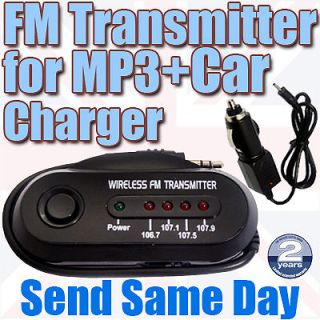 FM Radio Car Wireless Transmitter Laptop PC DVD  Player Mobile