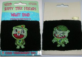 new Happy Tree Friends Flippy wrist band sweat band embroidered