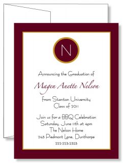  Personalized Contempo Graduation Announcement Invitations Any Color