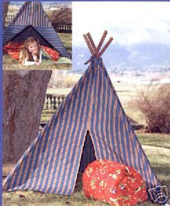 Childs Teepee & Sleeping bag pattern (MBD211)   Maw Bell Designs