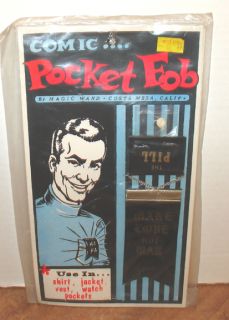 1960s Comic Pocket Fob Make Love not War MIP Novelty Gag Gift by