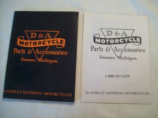 Harley Davidson Parts Accessories Catalog from D A Motorcycle Owosso
