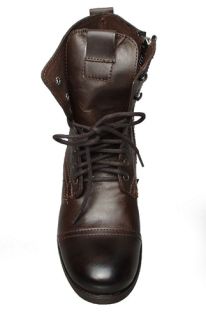 Steve Madden Mens Boots Gramm Dark Brown Leather Sz 11 M