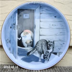 Bing Grondahl Harald Wiiberg Small Plate Elf and Cat No Box 3506 of