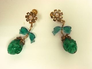Vintage Miriam Haskell Dangle Earrings