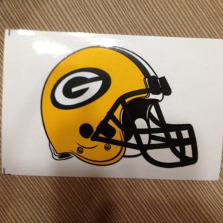 Green Bay Packers 2012 NFL Helmet Sticker 3 5 x 4 Die Cut