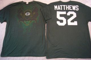 9073 100 Licensed NFL Apparel Green Bay Packers Clay Matthews Jersey