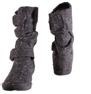 Blowfish Harnett K Girls Grey Coco Tweed Fab Fabric Boots Toddlers