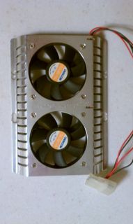 Hard Drive Cooler 2 Fans for IDE or SATA Drives