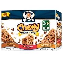 Quaker Chewy Granola Bars Variety Pack 48 Ct