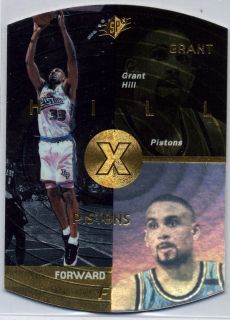 Grant Hill 1997 1998 SPx Gold Die Cut Insert Card 13 Detroit Pistons