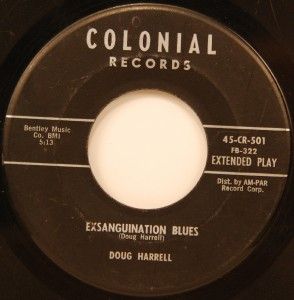 Doug Harrell 45 Colonial 501 VG 56 Hospitality Blues