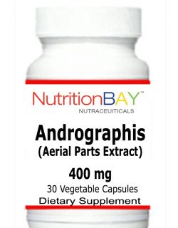 Bottles Andrographis 10 Extract Immune Modulator 400 MG 30 Tablets