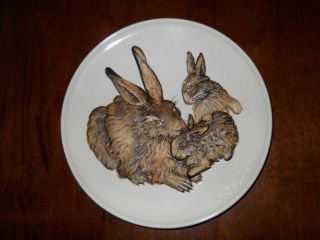 Goebel 1975 Mothers Series 1st Edition Plate Rabbits