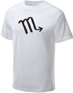 Scorpio Zodiac Astrological Sign T Shirt Graphic Tee White