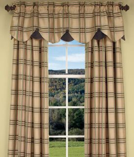 Greenwich Plaid Lined Rod Pocket Panels by Country Curtains 84 L x 51
