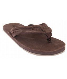 Gravis Leather Cush Flip Flops Sandals 9 Coffee
